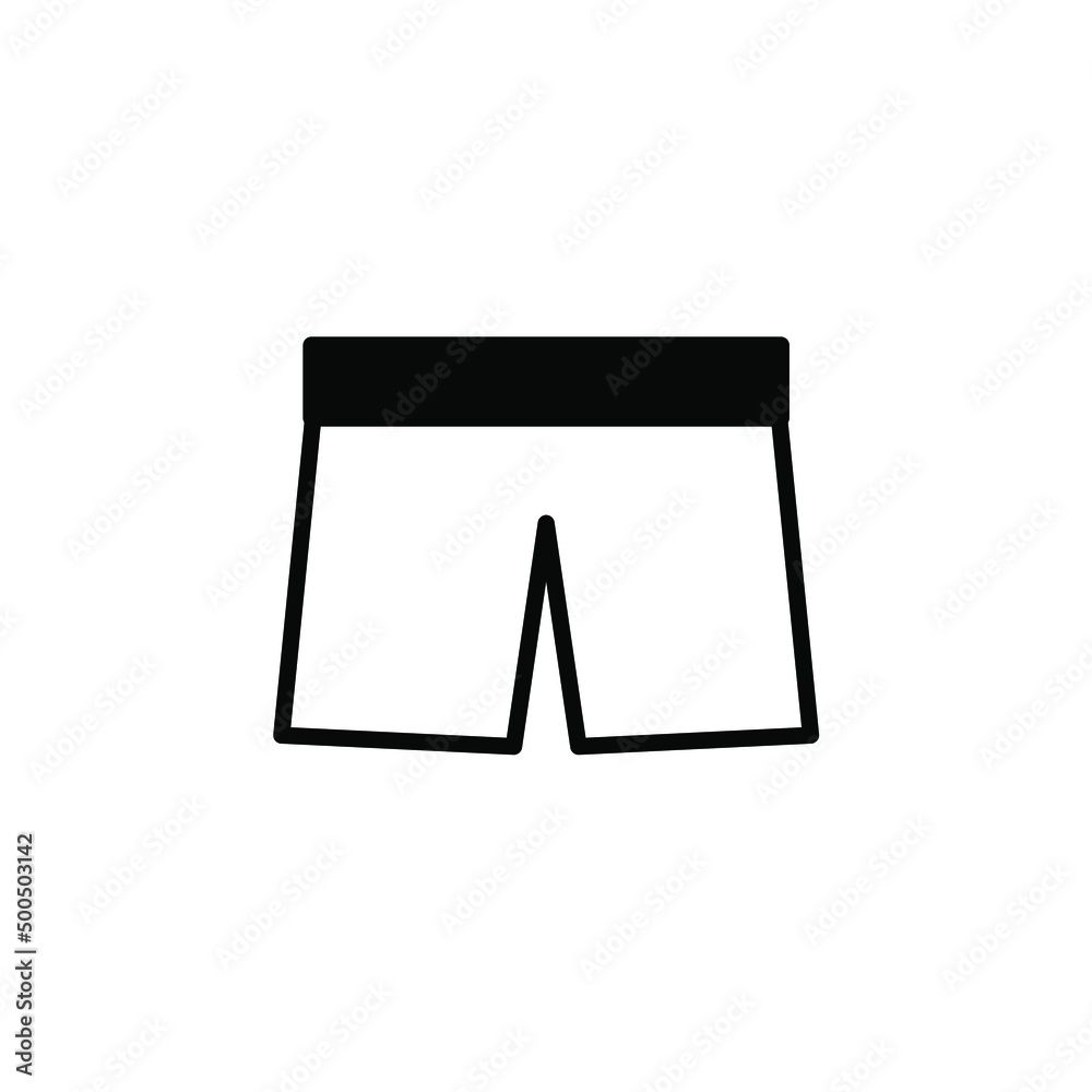 Shorts, Casual, Pants Solid Line Icon Vector Illustration Logo Template. Suitable For Many Purposes. Shorts, Casual, Pants Solid Line Icon Vector Illustration Logo Template. Suitable For Many Purposes.