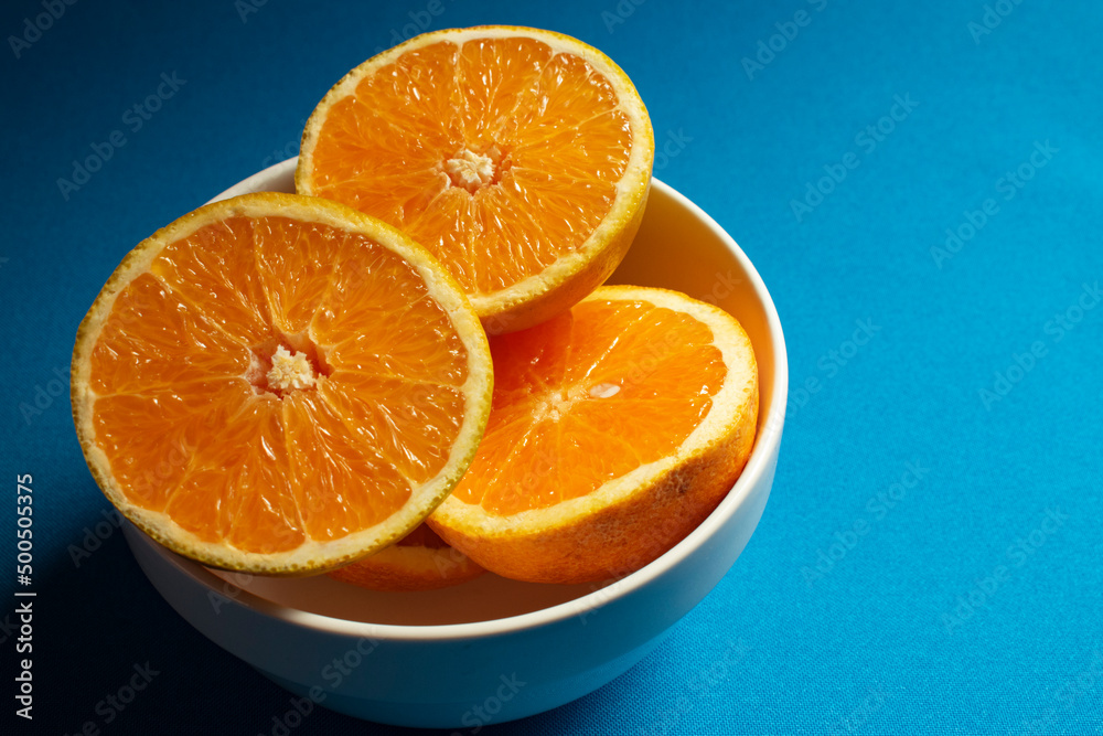 orange on blue orange on blue