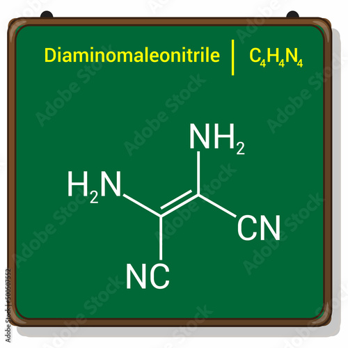 chemical structure of Diaminomaleonitrile (C4H4N4)