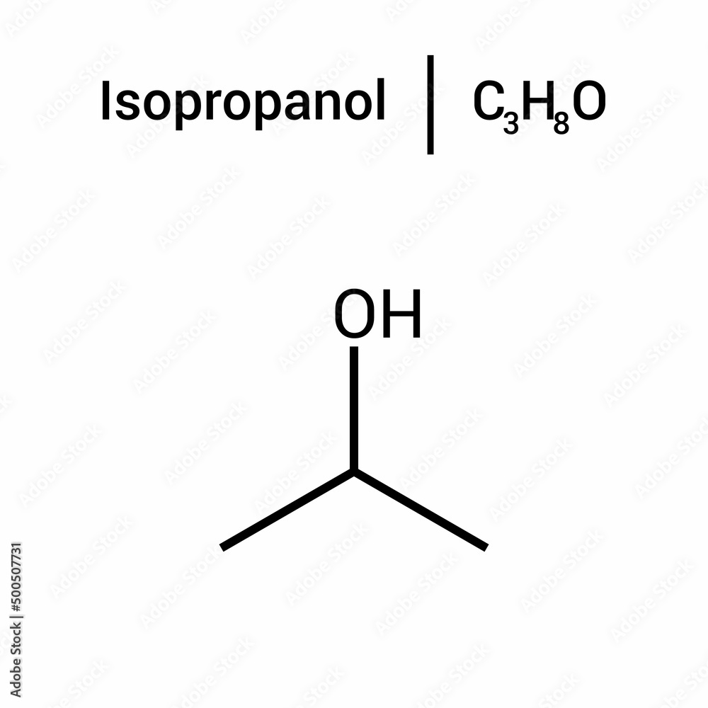 SVG, Vettoriale - Alcool Isopropilico, 2-propanolo, Isopropanolo, Molecola  C3H8O. È Isomero Dell'alcol Propilico, Utilizzato Come Antisettico In  Disinfettanti, Detergenti. Formula Chimica Strutturale, Modello Di  Molecola. Illustrazione Vettoriale