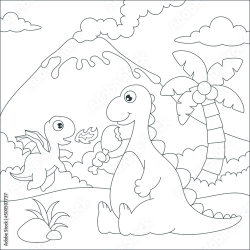 coloring dragon and friend