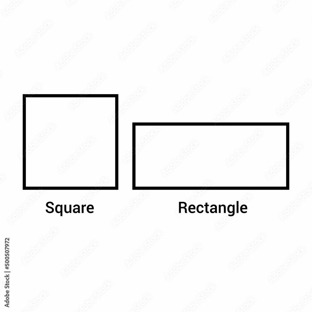 square and rectangle shape in mathematic