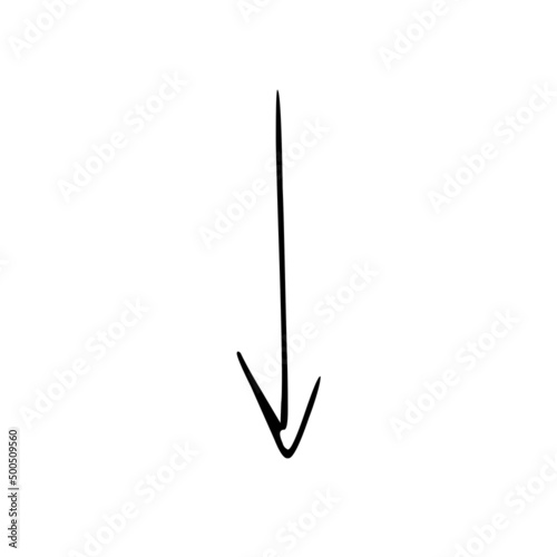 black arrow isolated on white background