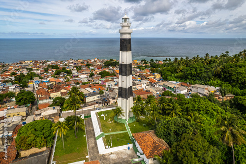 Aerial view of Olinda Lighthouse, Olinda, Pernambuco, Brazil photo