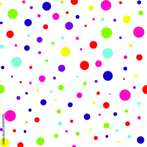polka dot background with colorful circles