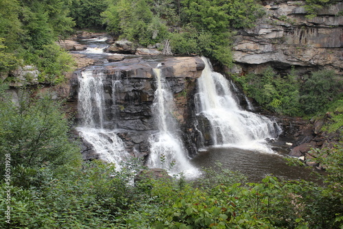 waterfall in the mountains