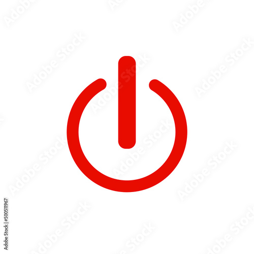 red power button