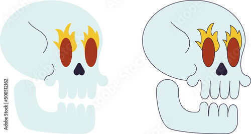 Skull on fire