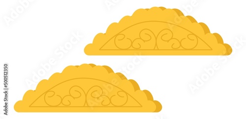 Dumplings or homemade tasty pastry food vector