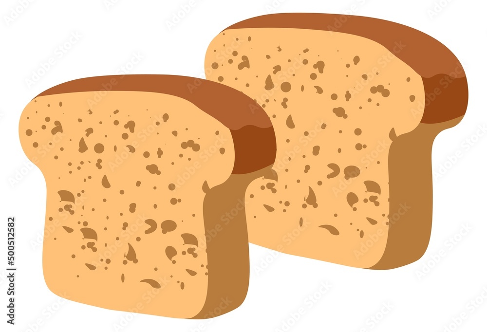 Tasty bread slice, rye or wheat base vegan meal Tasty bread slice, rye or wheat base vegan meal