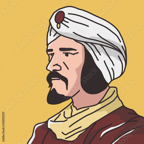 muslim illustration of Al-Kindi the father of arab philosophy