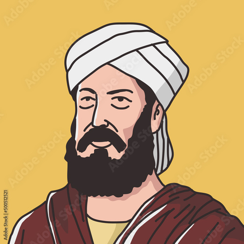 muslim illustration of Jabir ibn Hayyan the father of Arabic chemistry