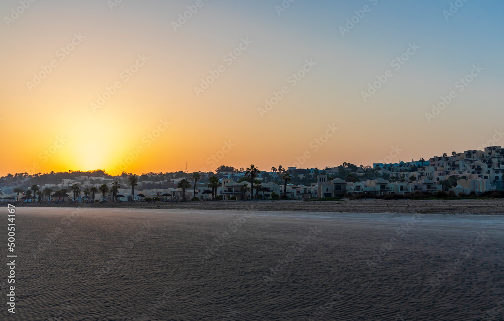 Early morning hour by the beach. Nature