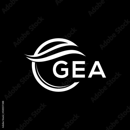 GEA letter logo design on black background. GEA  creative initials letter logo concept. GEA letter design.
