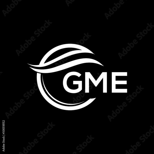 GME letter logo design on black background. GME  creative initials letter logo concept. GME letter design. photo