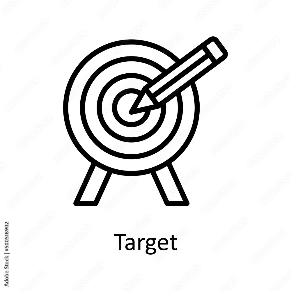 Target vector Outline Icon Design illustration. Creative Process Symbol on White background EPS 10 File Target vector Outline Icon Design illustration. Creative Process Symbol on White background EPS 10 File