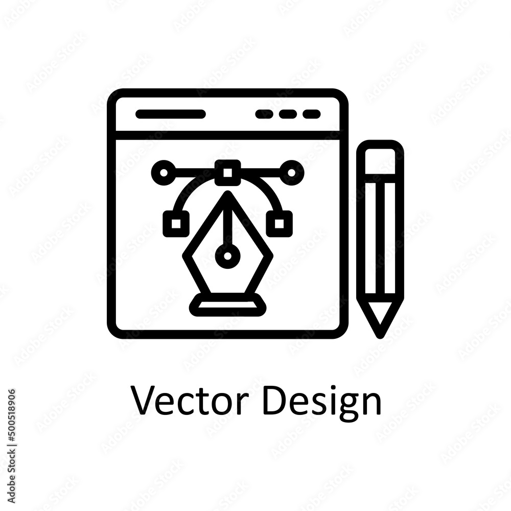 Vector Design vector Outline Icon Design illustration. Creative Process Symbol on White background EPS 10 File Vector Design vector Outline Icon Design illustration. Creative Process Symbol on White background EPS 10 File