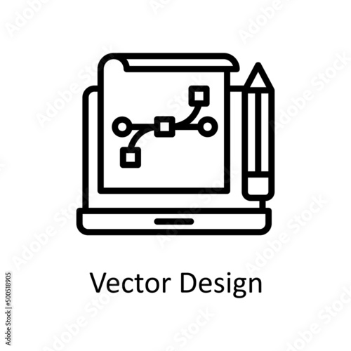 Vector Design vector Outline Icon Design illustration. Creative Process Symbol on White background EPS 10 File