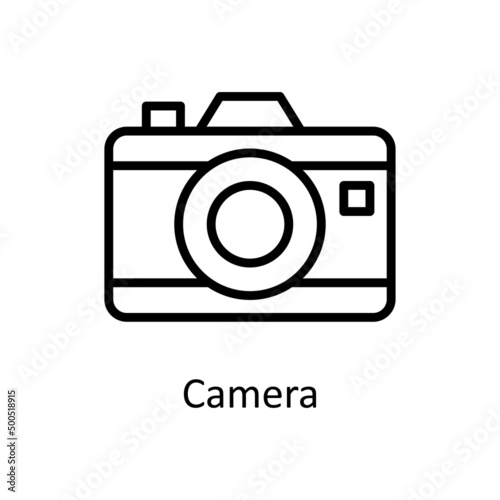 Camera vector Outline Icon Design illustration. Creative Process Symbol on White background EPS 10 File