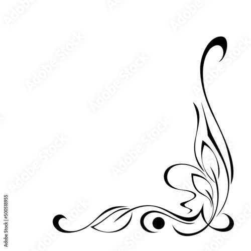 corner decor 20. decorative corner design with stylized  leaves and curls. graphic decor