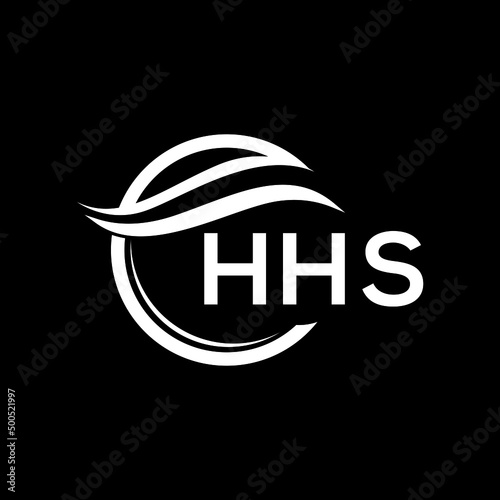 HHS letter logo design on black background. HHS  creative initials letter logo concept. HHS letter design.
 photo