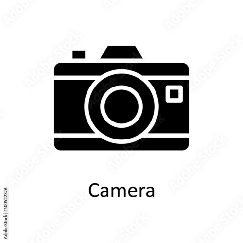 Camera vector Solid Icon Design illustration. Creative Process Symbol on White background EPS 10 File