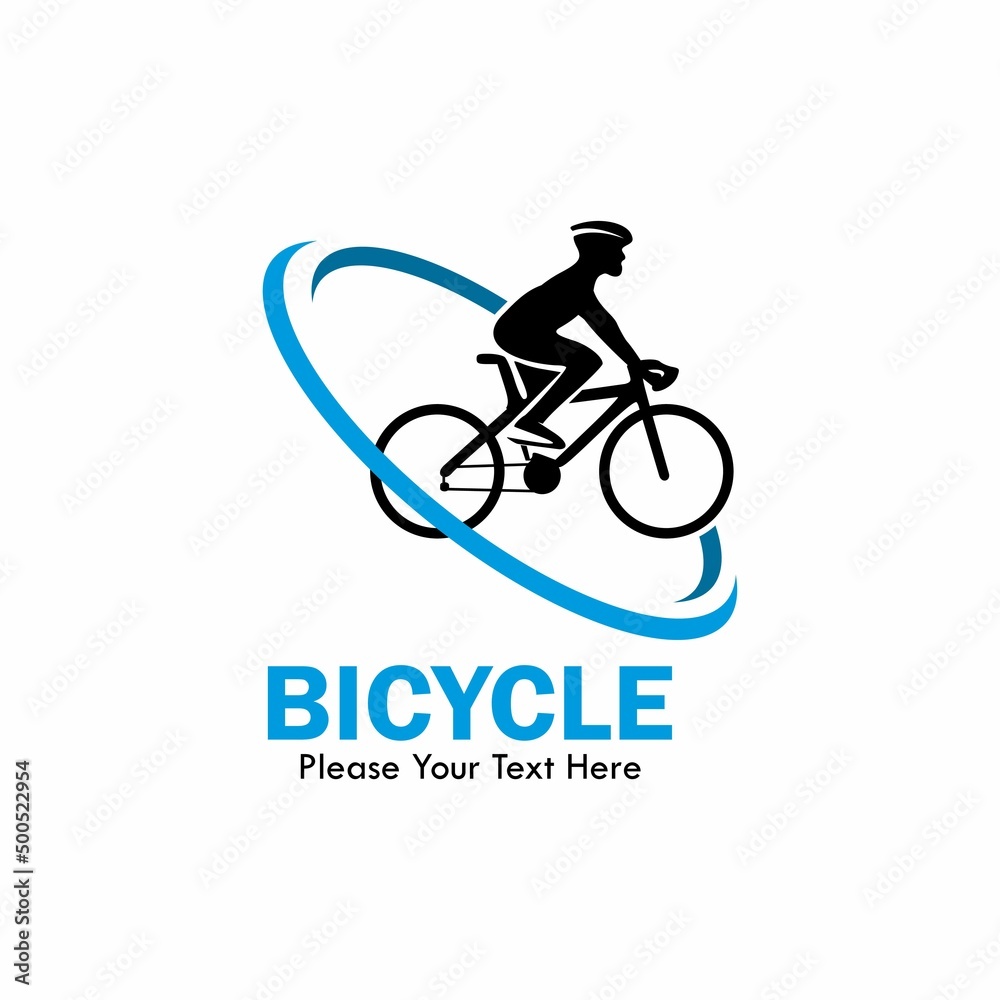 Fototapeta premium Bicycle icon logo template illustration