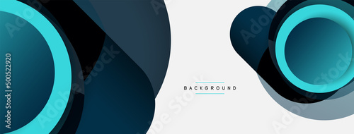 Creative geometric wallpaper. Minimal abstract background. Circles composition vector illustration for wallpaper banner background or landing page