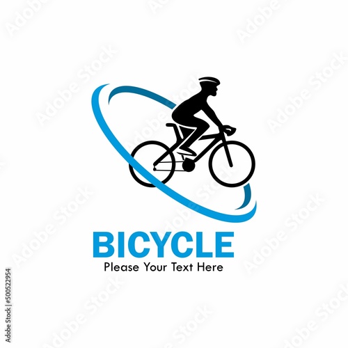 Bicycle icon logo template illustration