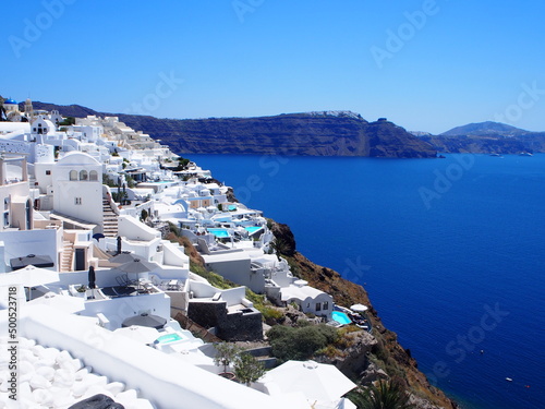 ギリシャ　サントリーニ島の街並み