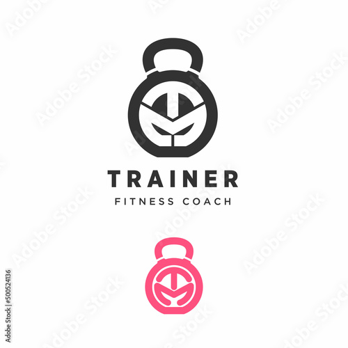 dambbell fitness equipment and Letter TM font Image graphic icon logo design abstract concept vector stock. Can be used as a symbol associated with sport tool or initial.