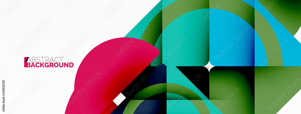 Creative geometric wallpaper. Minimal abstract background. Triangles and circles composition vector illustration for wallpaper banner background or landing page Creative geometric wallpaper. Minimal abstract background. Triangles and circles composition vector illustration for wallpaper banner background or landing page