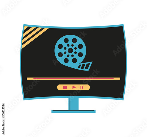 computer online movie screen