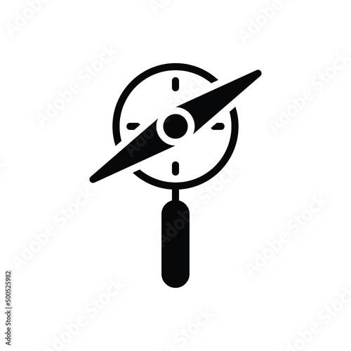 Black solid icon for discovered