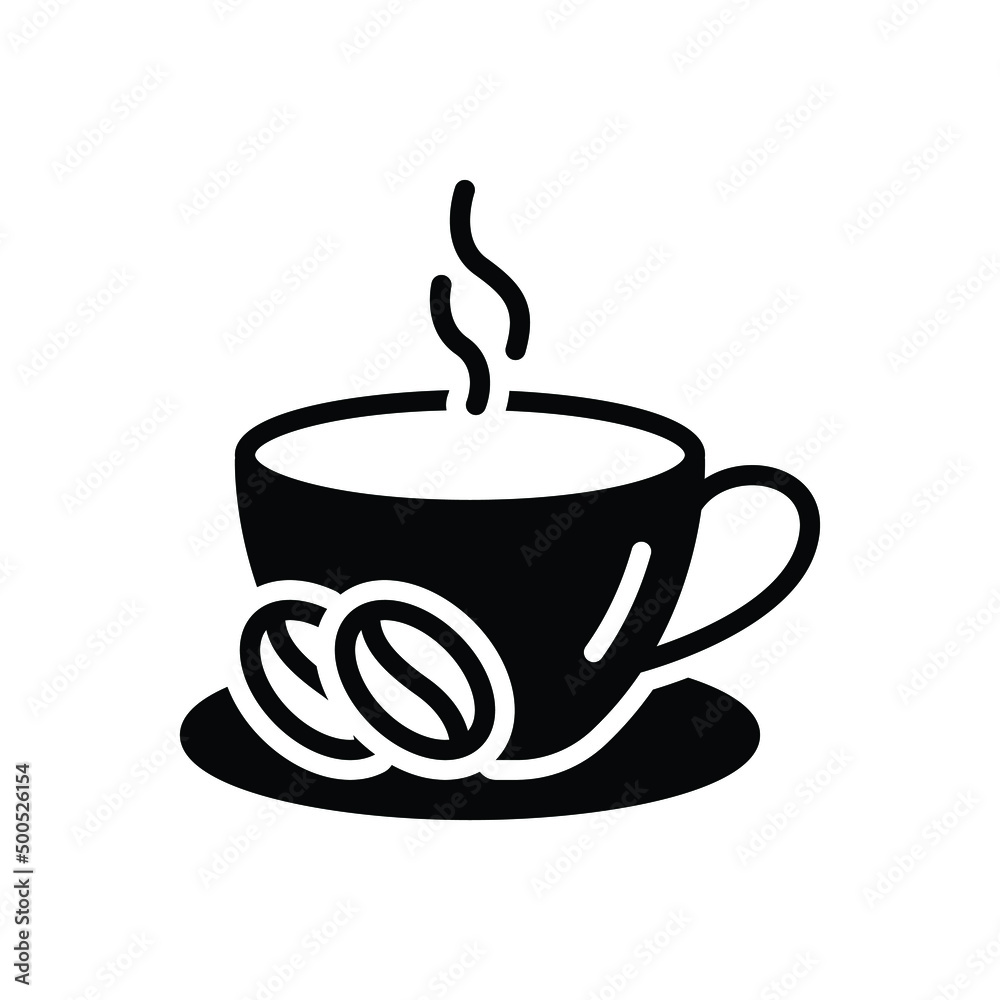 Black solid icon for coffee Black solid icon for coffee