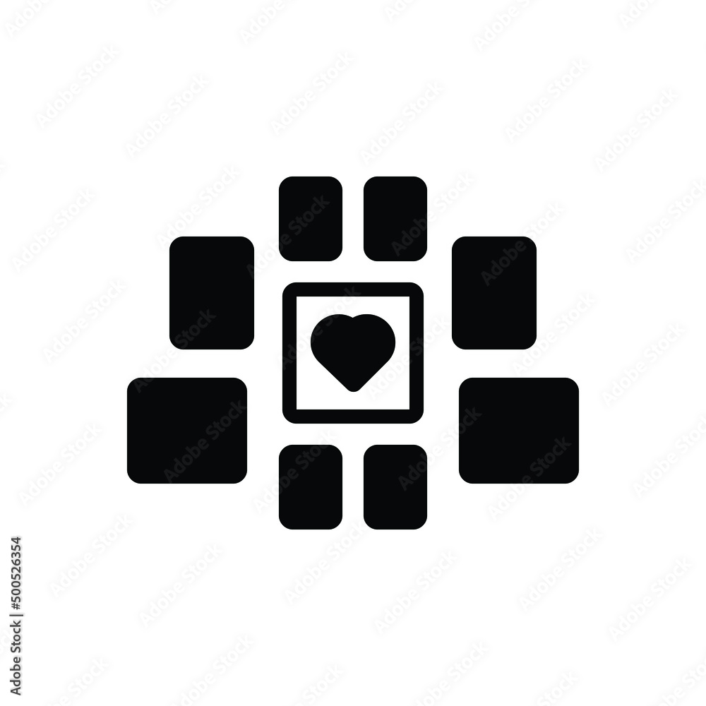 Black solid icon for memories Black solid icon for memories