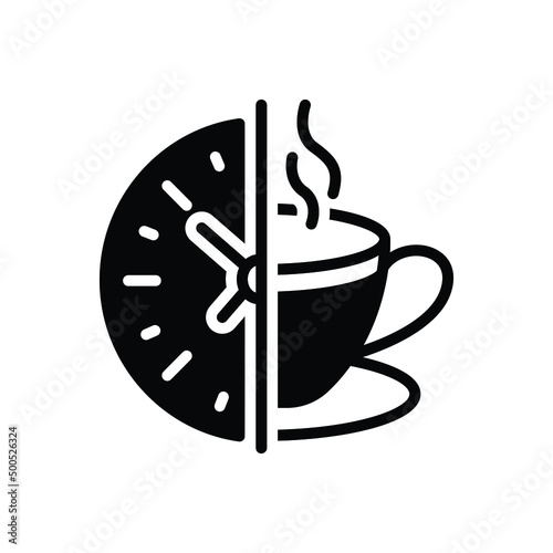 Black solid icon for breaks