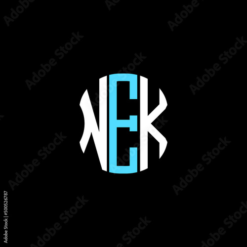 NEK letter logo creative design with vector graphic
