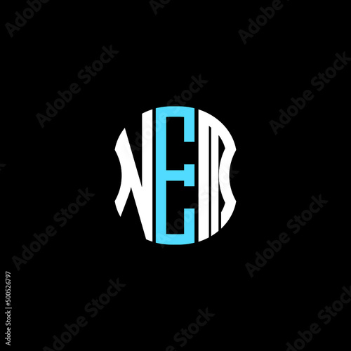 NEM letter logo creative design with vector graphic