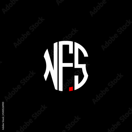 NFS letter logo creative design with vector graphic photo