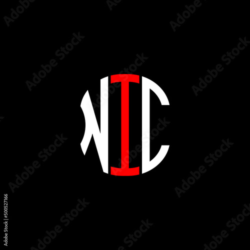 NIC letter logo creative design with vector graphic