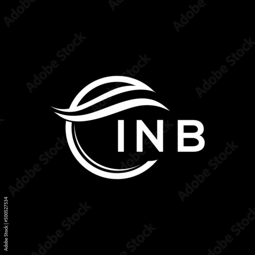 INB letter logo design on black background. INB  creative initials letter logo concept. INB letter design.
 photo