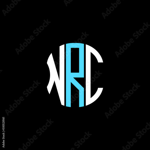 NRC letter logo creative design with vector graphic photo