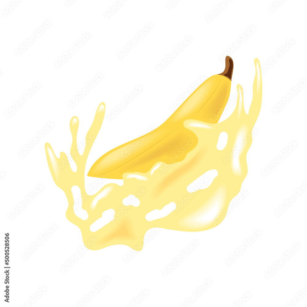 Obraz premium banana fresh splash