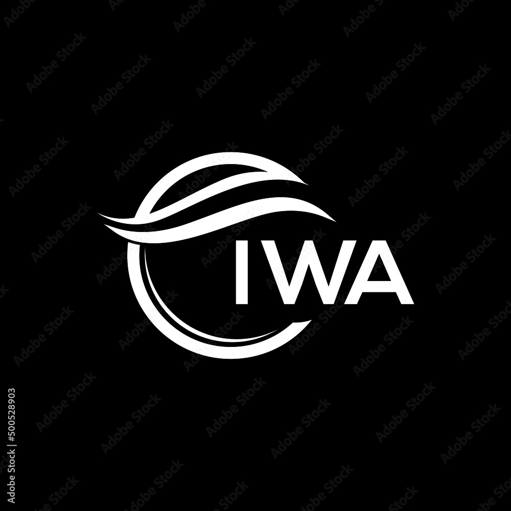 IWA letter logo design on black background. IWA creative initials letter logo concept. IWA letter design. IWA letter logo design on black background. IWA creative initials letter logo concept. IWA letter design.