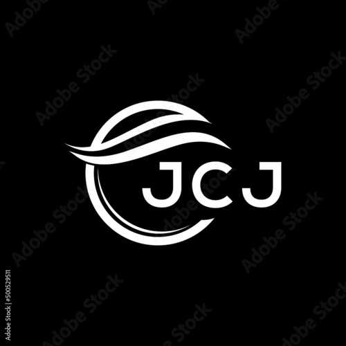 JCJ letter logo design on black background. JCJ  creative initials letter logo concept. JCJ letter design.
 photo