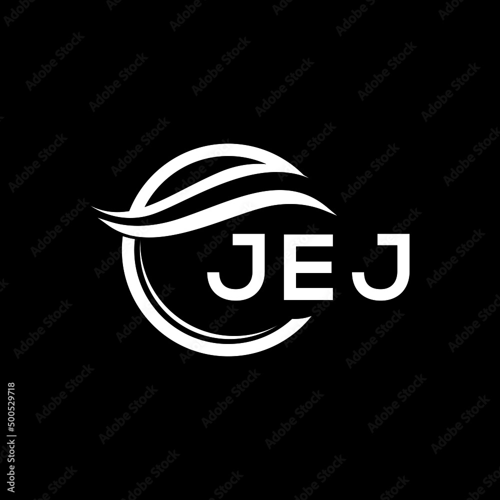 JEJ letter logo design on black background. JEJ  creative initials letter logo concept. JEJ letter design.
 - obrazy, fototapety, plakaty 