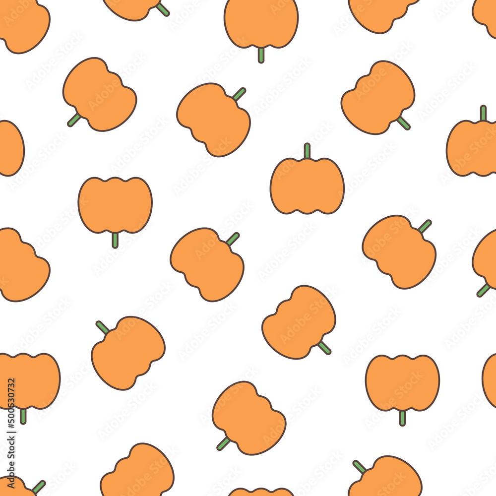 Seamless delicious pattern with whole pumpkins Seamless delicious pattern with whole pumpkins