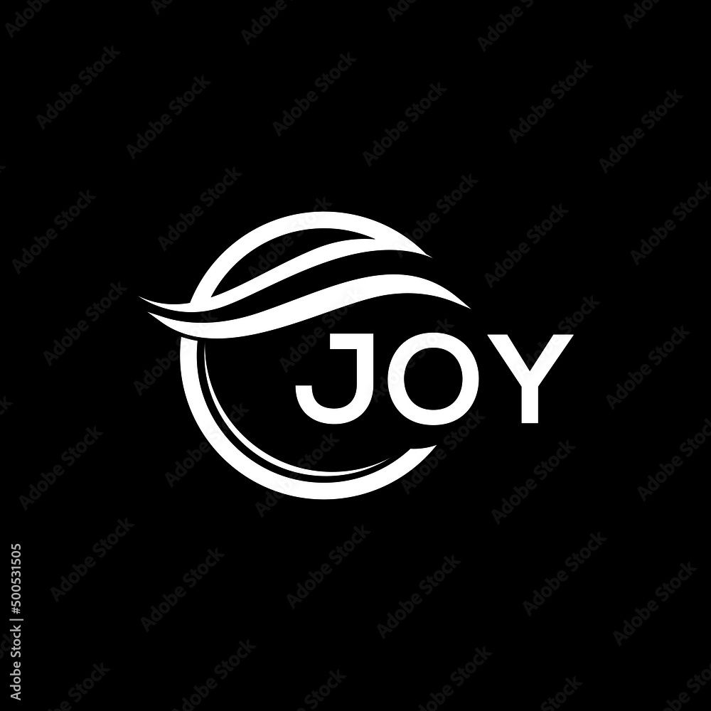 JOY letter logo design on black background. JOY creative initials letter logo concept. JOY letter design. 