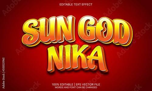 Sun god nika text effect